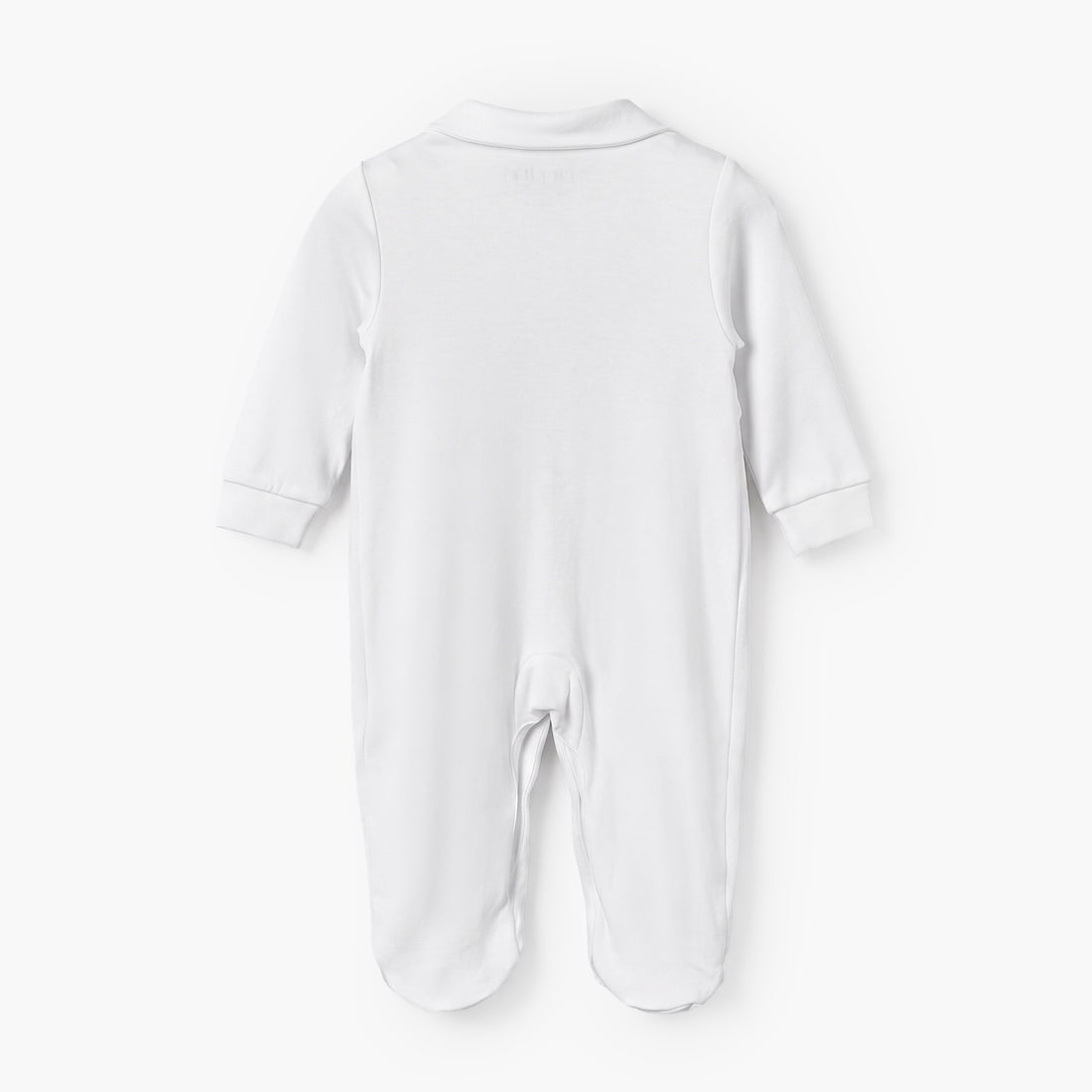 Giggles Cotton Collared Long Sleeves Sleepsuit with Snap Button Closure