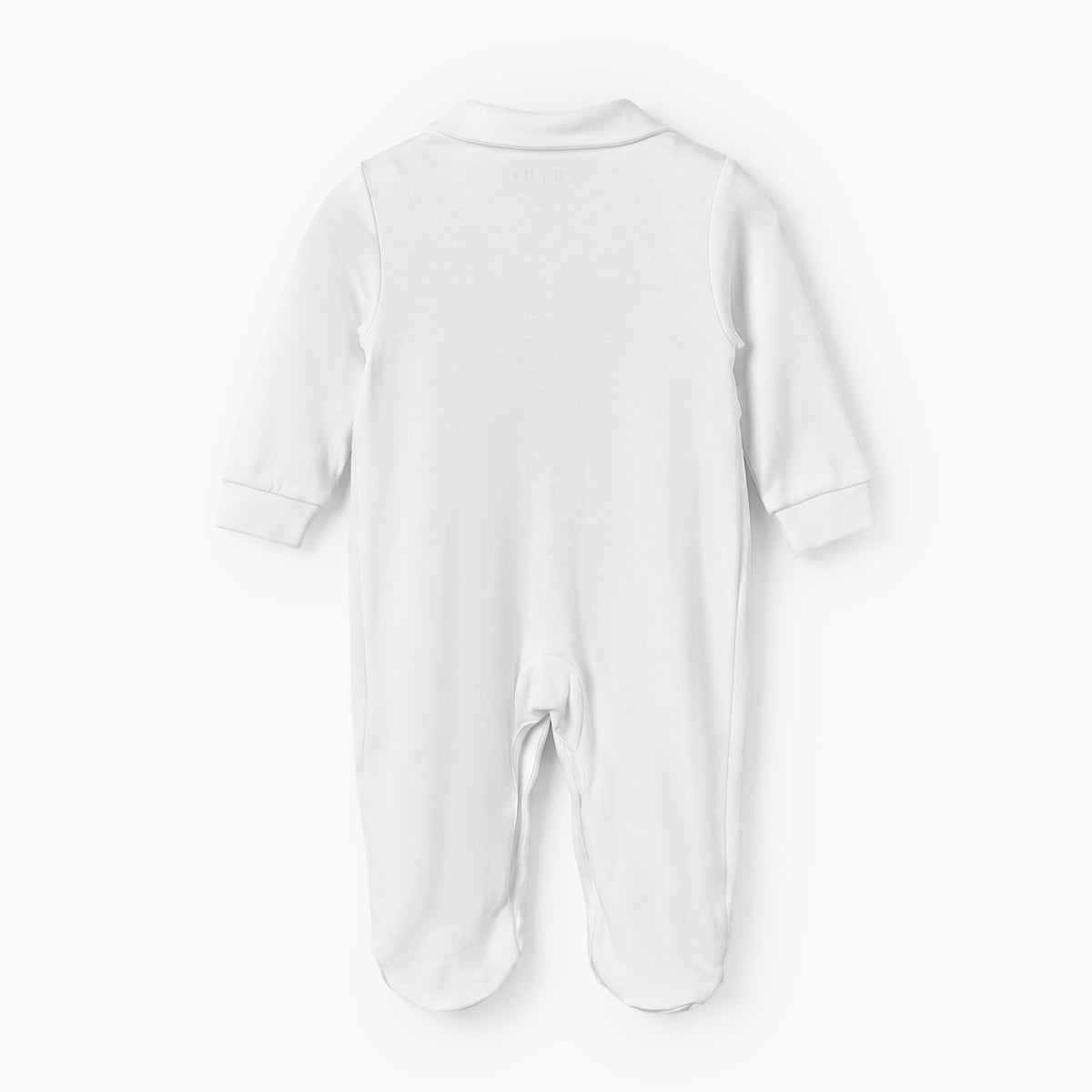 Giggles Cotton Collared Long Sleeves Sleepsuit with Snap Button Closure
