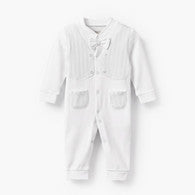 Giggles Cotton Mandarin Collar Long Sleeves Sleepsuit with Textured Design-undefined-image-1