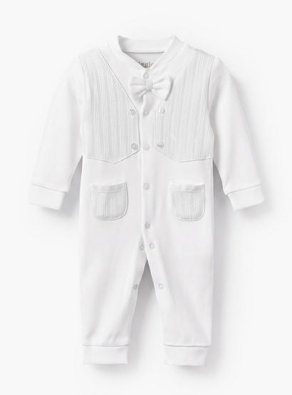 Giggles Cotton Mandarin Collar Long Sleeves Sleepsuit with Textured Design-baby-boys-clothing-nightwear-sleepsuits-image-1