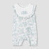 Giggles Crew Neck Sleeveless Romper with Floral Embroidery