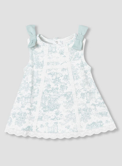 Giggles Round Neck Sleeveless A-line Dress with Bow Applique-baby-girls-clothing-dressesandjumpsuits-image-2