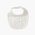 Giggles Baby Bib with Snap Button Closure - White