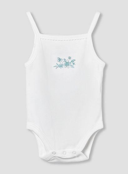 Giggles Square Neck Strappy Bodysuit with Floral Embroidery-baby-girls-clothing-bodysuits-image-2
