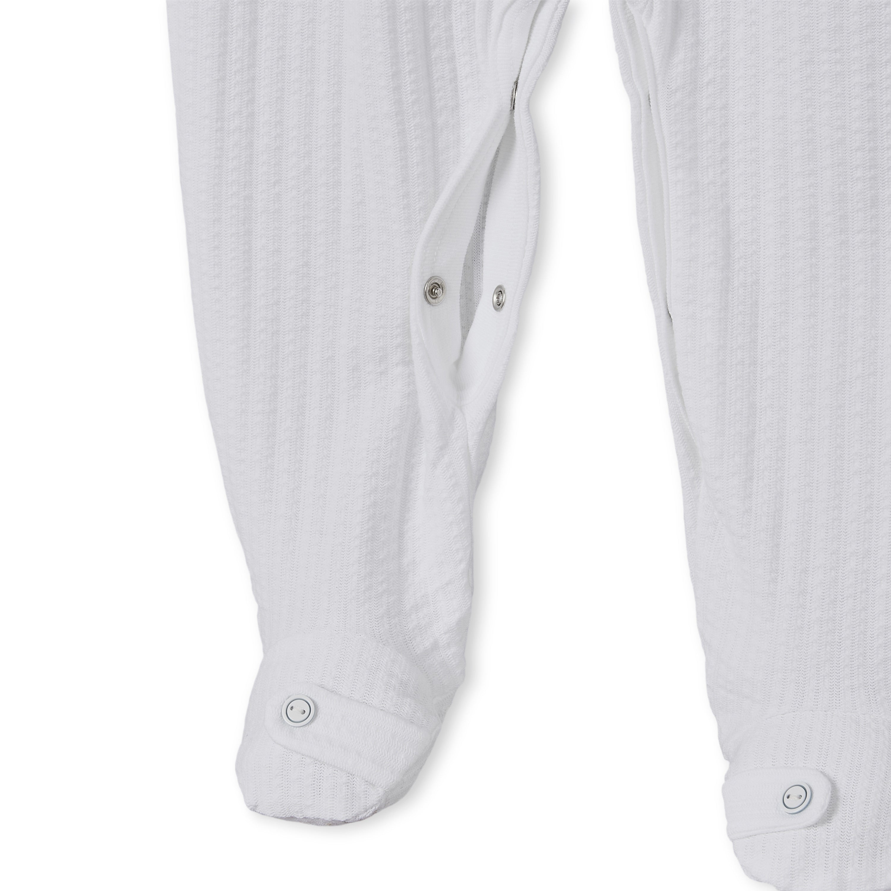 Giggles Cotton Round Neck Long Sleeves Sleepsuit with Ribbed Design