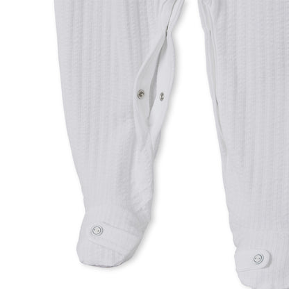 Giggles Cotton Round Neck Long Sleeves Sleepsuit with Ribbed Design