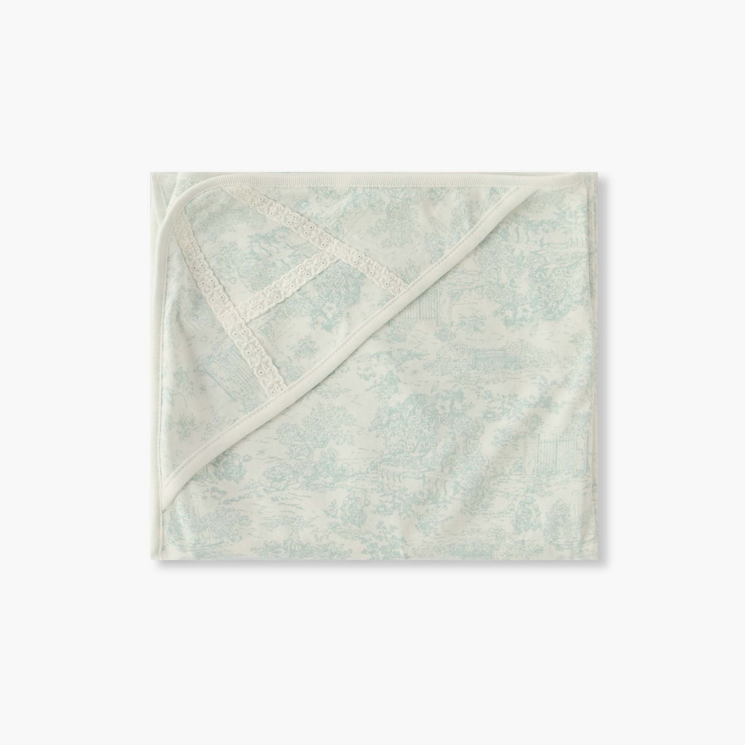 Giggles Receiving Blanket with Lace
