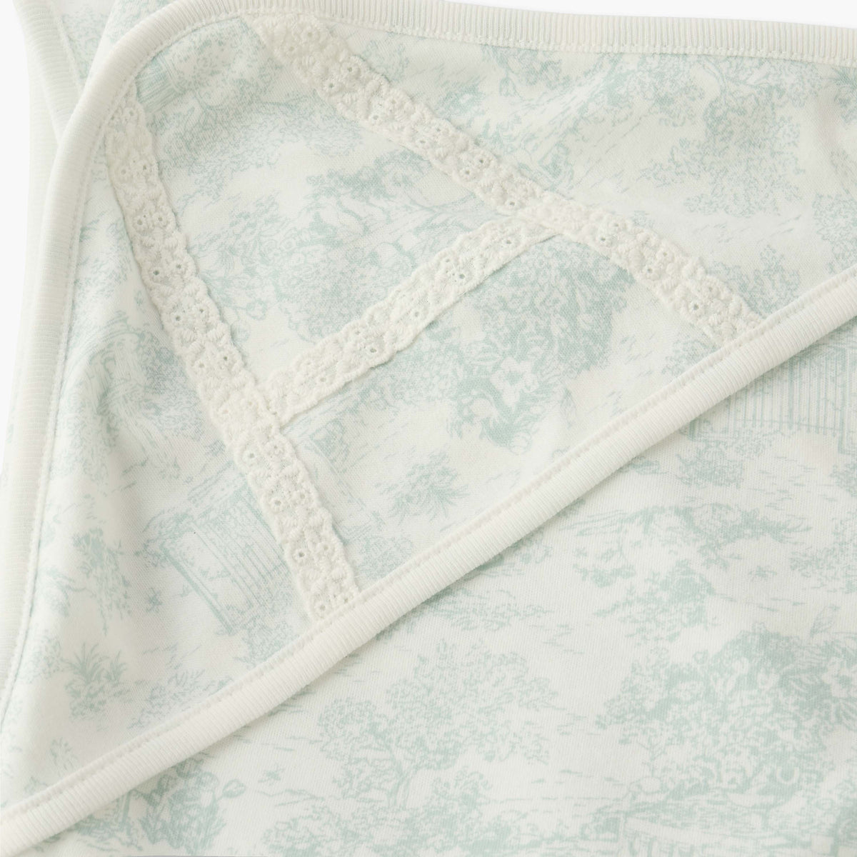 Giggles Receiving Blanket with Lace