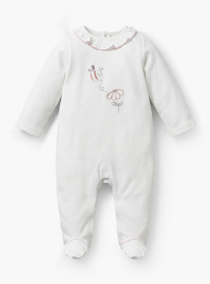 Giggles Embroidered Sleepsuit with Long Sleeves and Button Closure-baby-girls-clothing-nightwear-sleepsuits-image-2