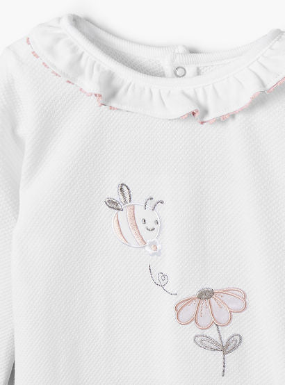 Giggles Embroidered Sleepsuit with Long Sleeves and Button Closure-baby-girls-clothing-nightwear-sleepsuits-image-4