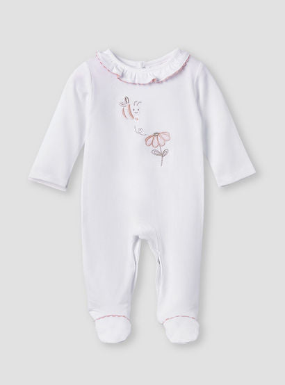 Giggles Embroidered Sleepsuit with Long Sleeves and Button Closure-baby-girls-clothing-nightwear-sleepsuits-image-2