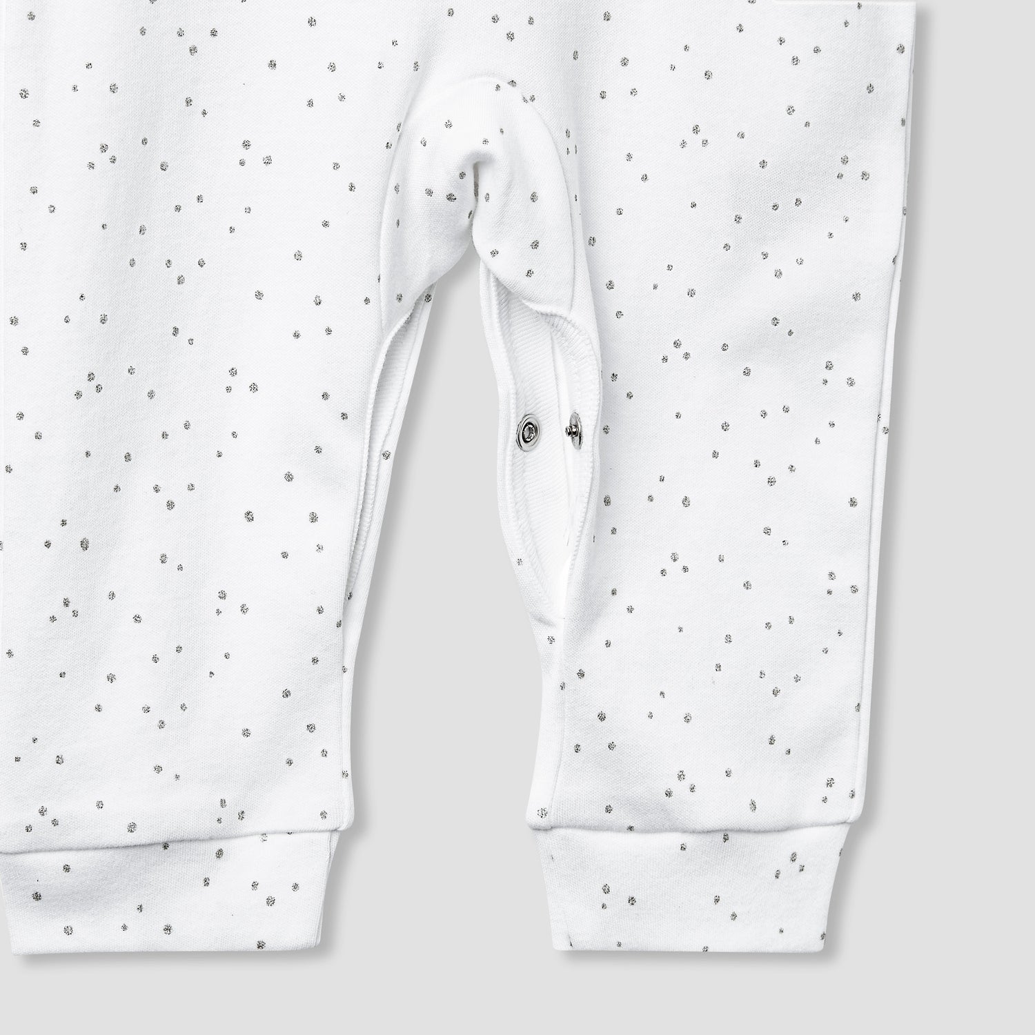 Giggles Embroidered Sleepsuit with Long Sleeves and Button Closure