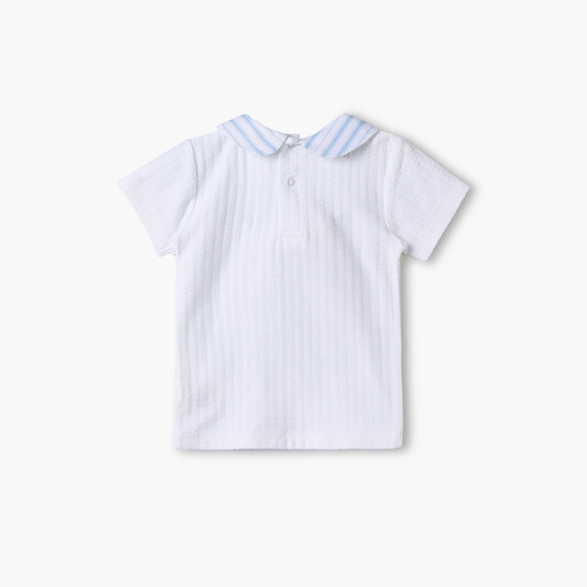Giggles Cotton Collared Short Sleeves Shorts Set with Stripes