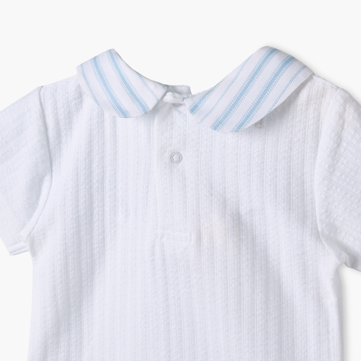 Giggles Cotton Collared Short Sleeves Shorts Set with Stripes