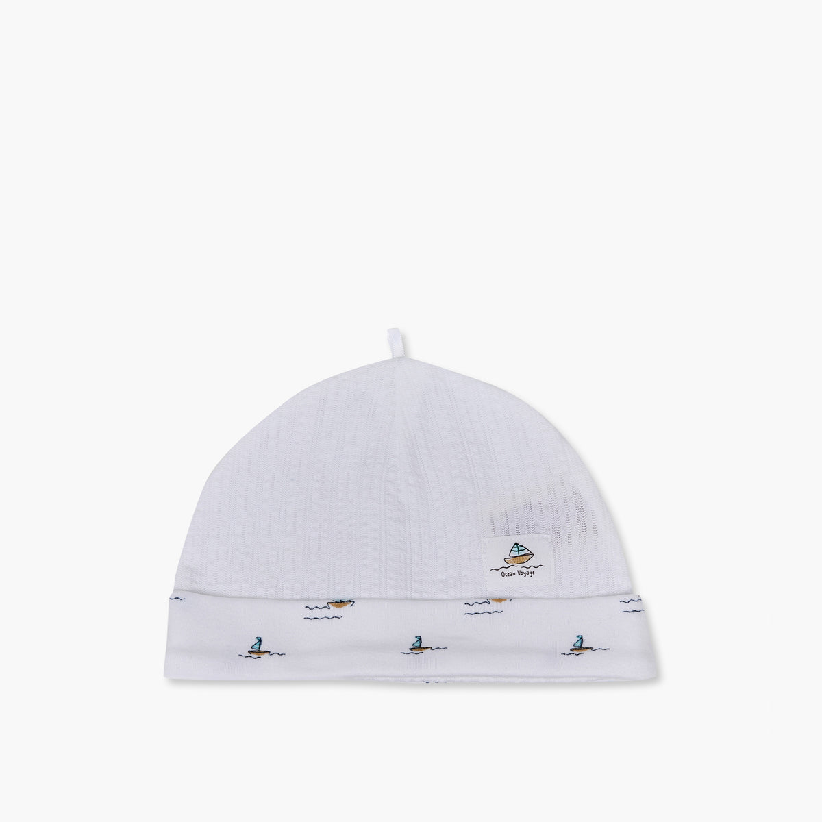 Giggles Cap with Boat Print