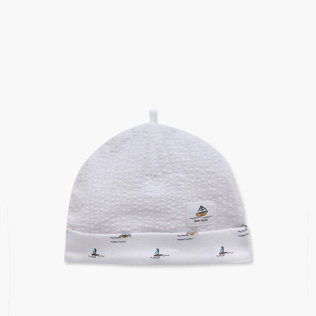Giggles Cap with Boat Print