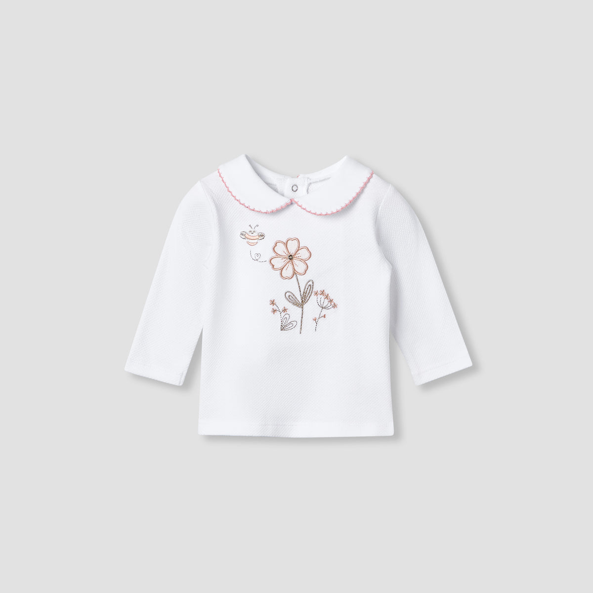 Giggles Embroidered T-shirt and Pyjama Set