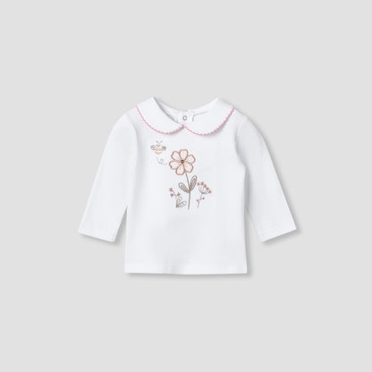 Giggles Embroidered T-shirt and Pyjama Set