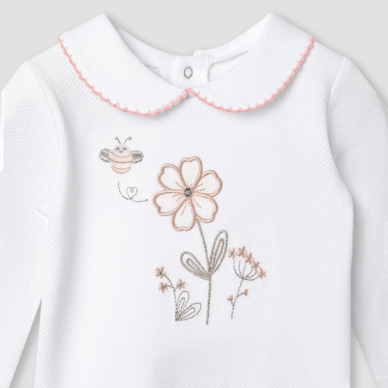 Giggles Embroidered T-shirt and Pyjama Set