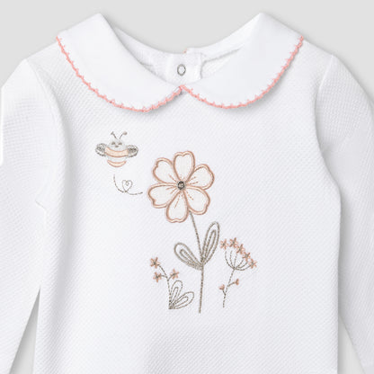 Giggles Embroidered T-shirt and Pyjama Set
