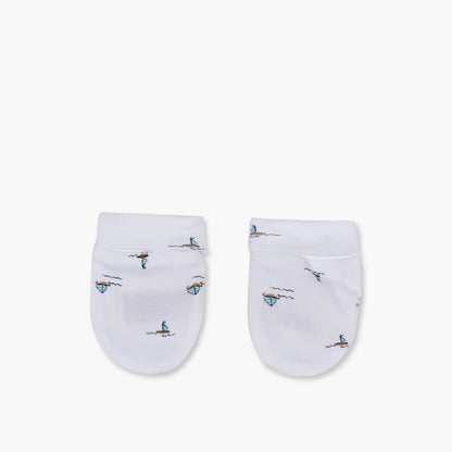 Giggles Cotton Collared Long Sleeves Sleepsuit with Boat Print