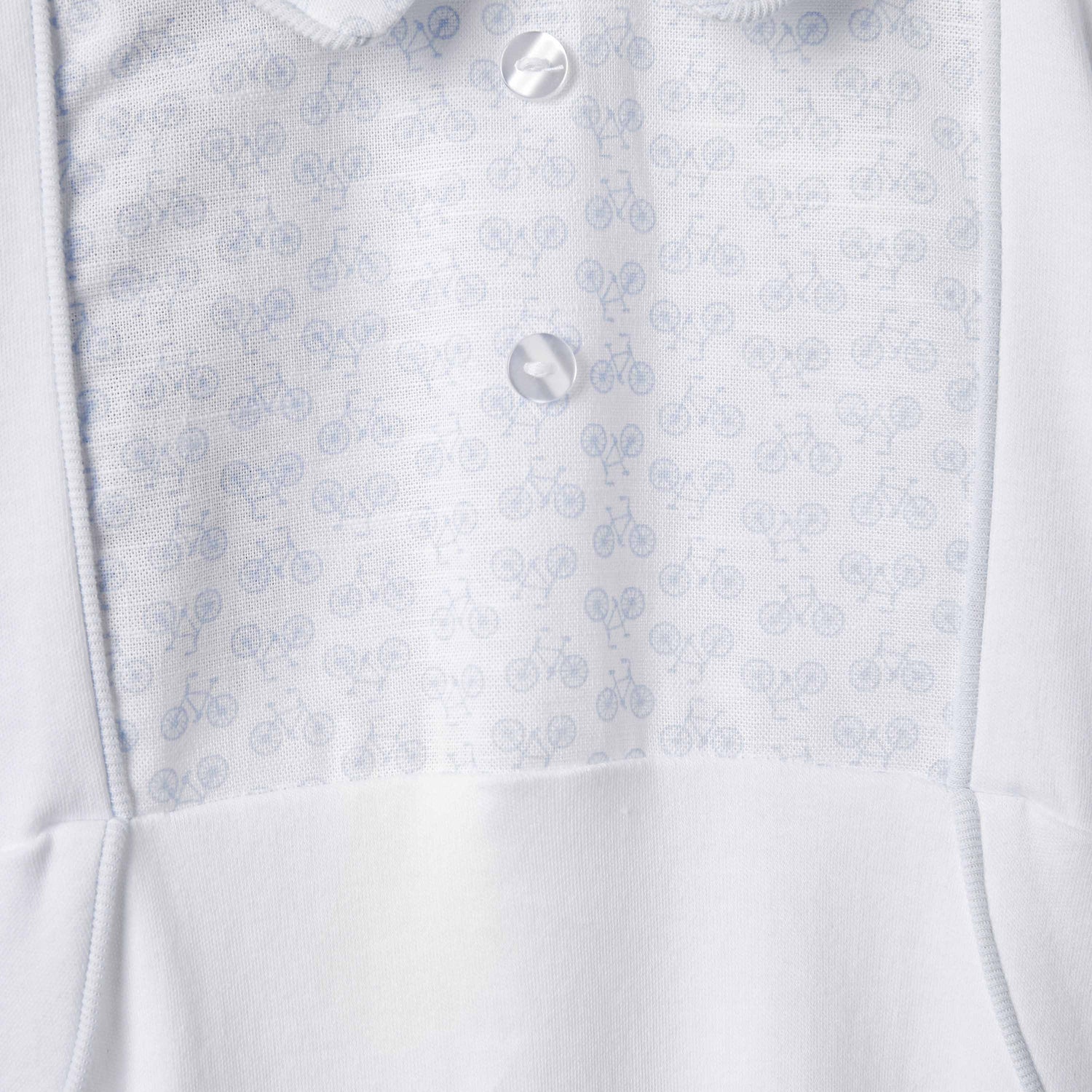 Giggles Printed Sleepsuit with Long Sleeves and Button Closure