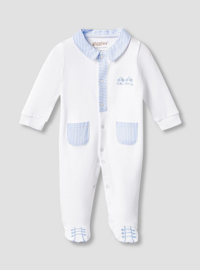 Giggles Striped Sleepsuit with Long Sleeves and Button Closure-baby-boys-clothing-nightwear-sleepsuits-image-1
