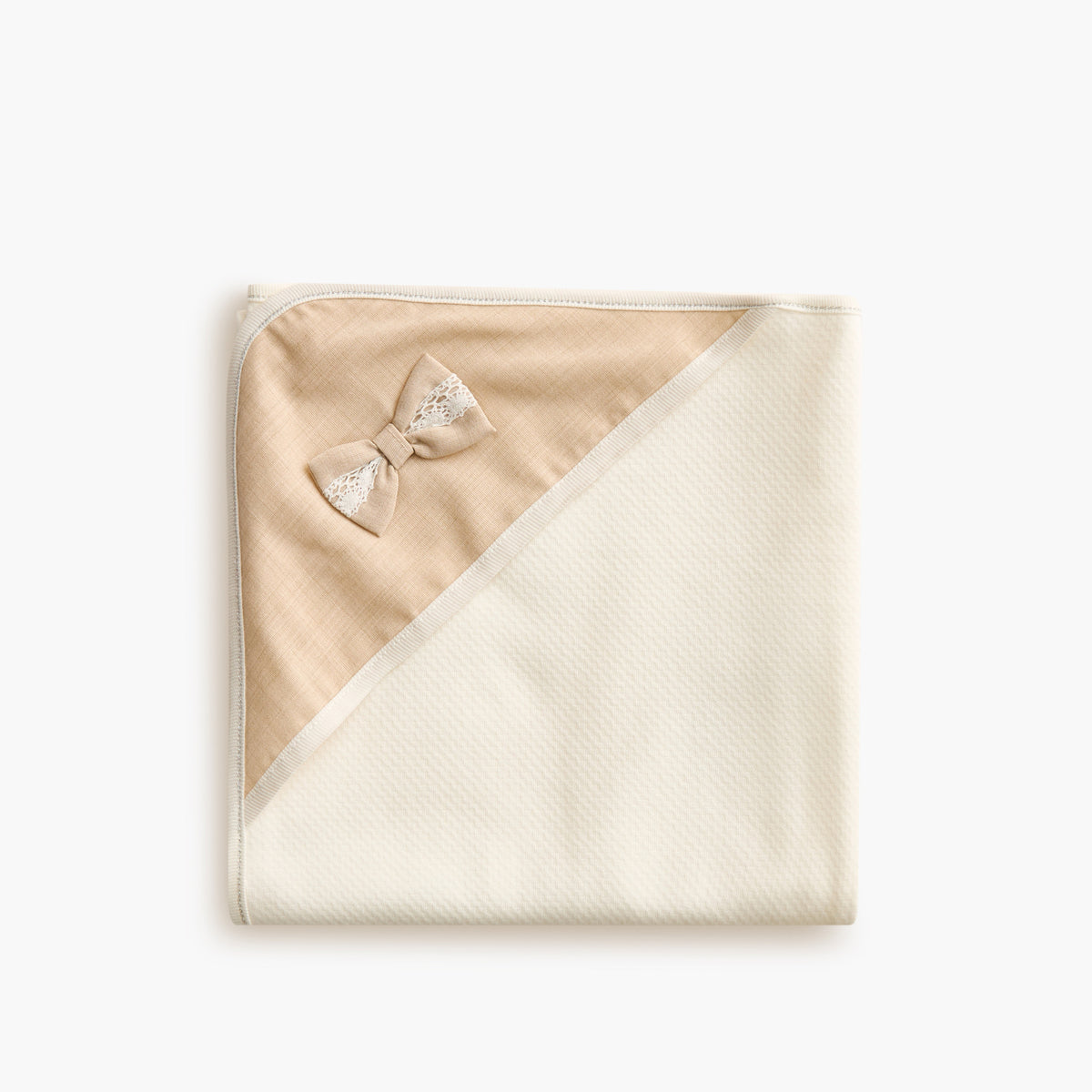Giggles Textured Hooded Receiving Blanket - 70x70 cm