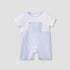 Giggles Striped Romper - Blue / 12-18 mths