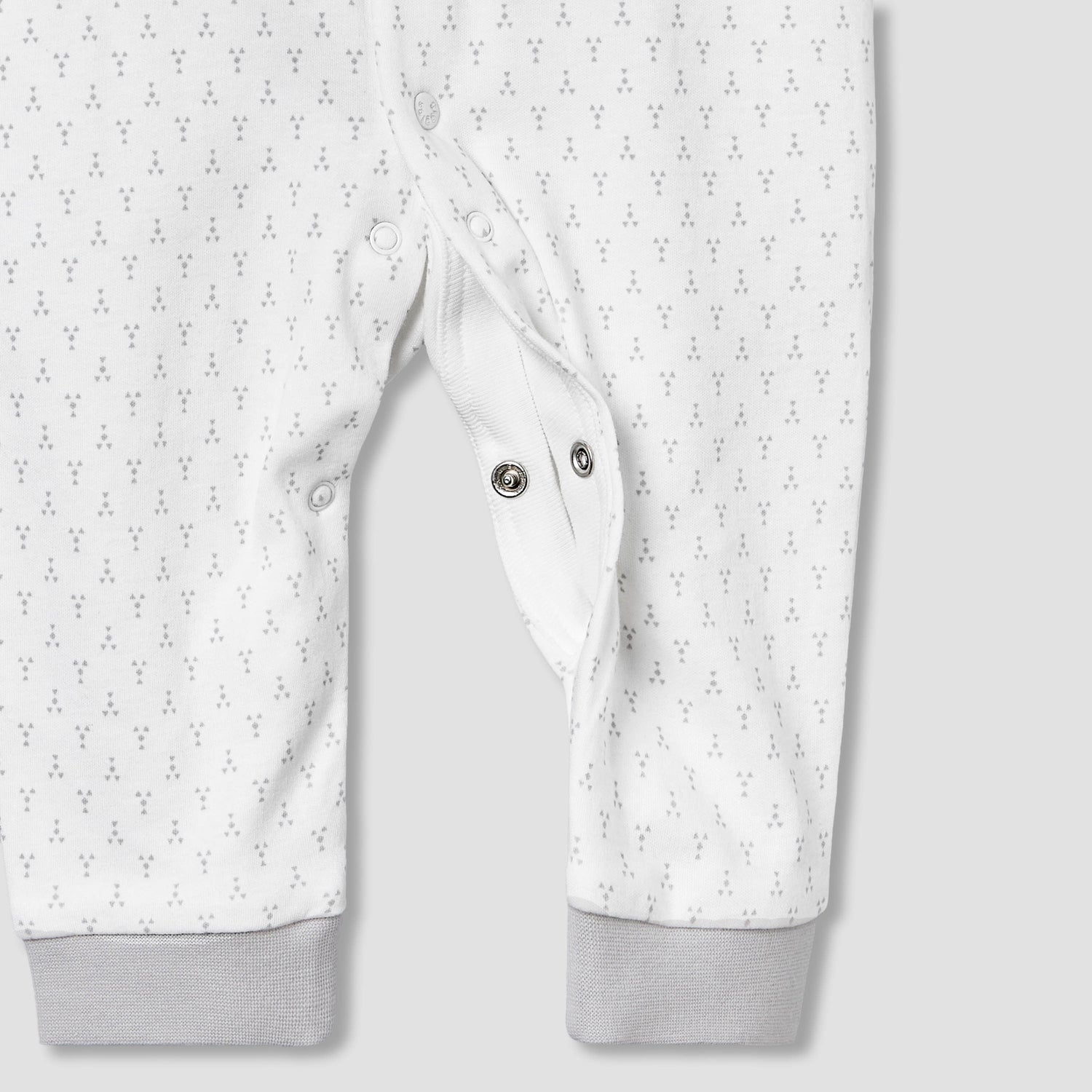 Giggles Cotton Collared Long Sleeve Sleepsuit with Snap Button Closure