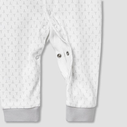 Giggles Cotton Collared Long Sleeve Sleepsuit with Snap Button Closure