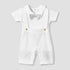 Giggles Collar Short Sleeves T-shirt and Dungaree Set with Bow