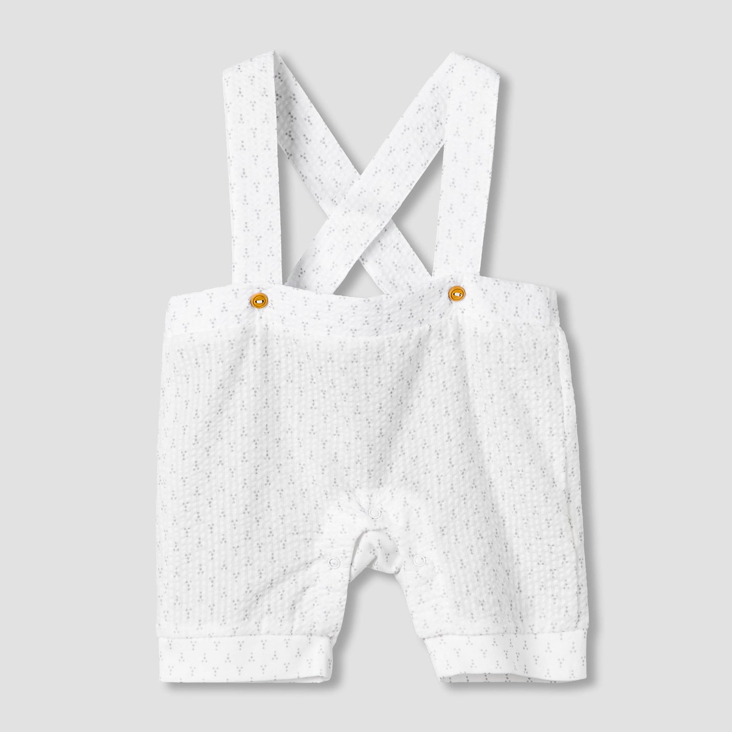 Giggles Collar Short Sleeves T-shirt and Dungaree Set with Bow