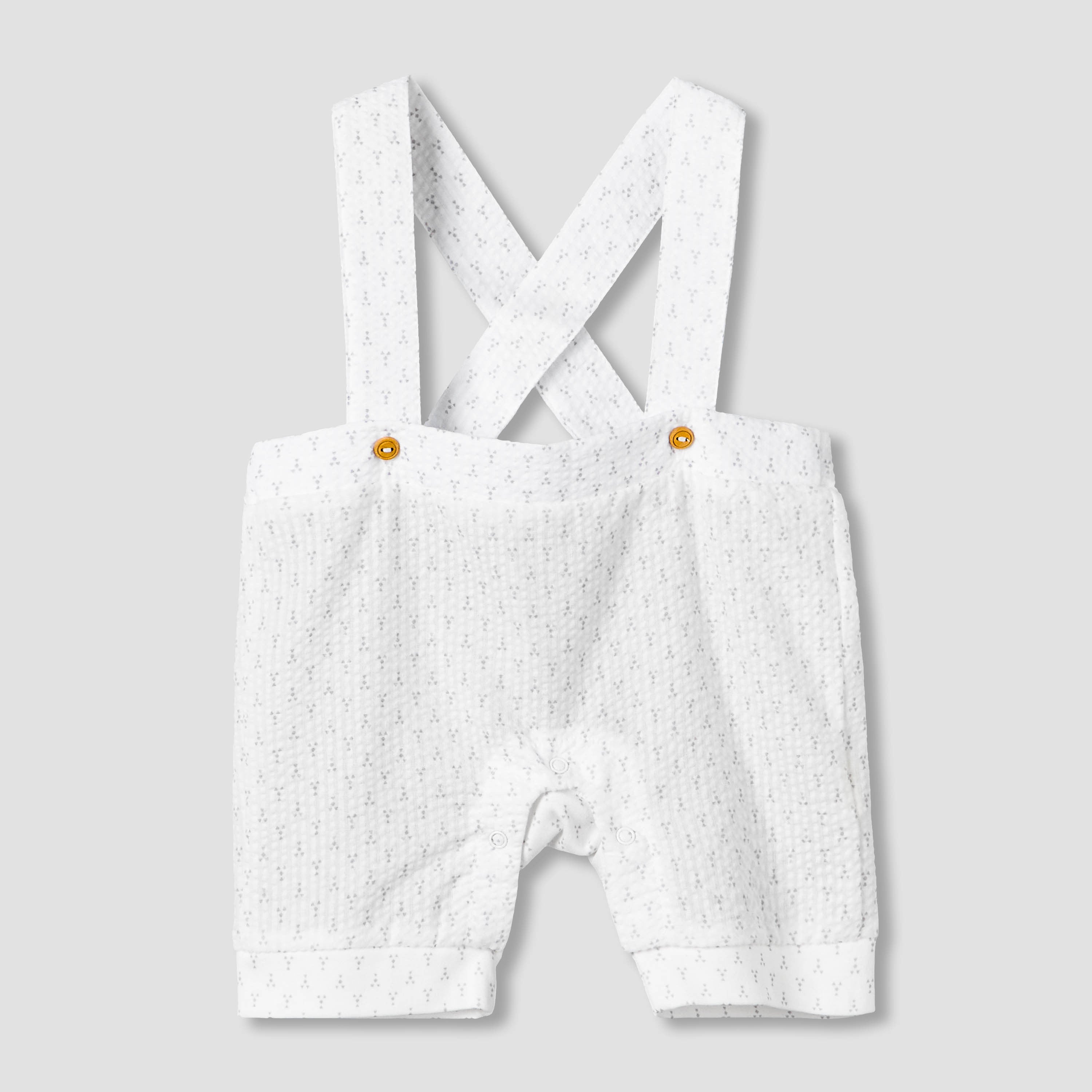 Giggles Collar Short Sleeves T-shirt and Dungaree Set with Bow