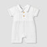 Giggles Collared Neck Short Sleeves Romper with Print - White / 12-18 mths
