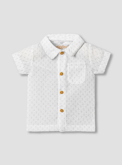 Giggles Cotton Collared Short Sleeve Pyjama Set with Dot Print-baby-boys-clothing-nightwear-pyjamasets-image-2