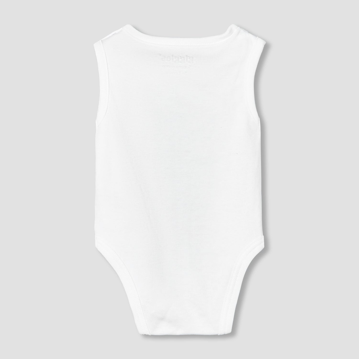 Giggles Round Neck Sleeveless Bodysuit with Snap Button Closure