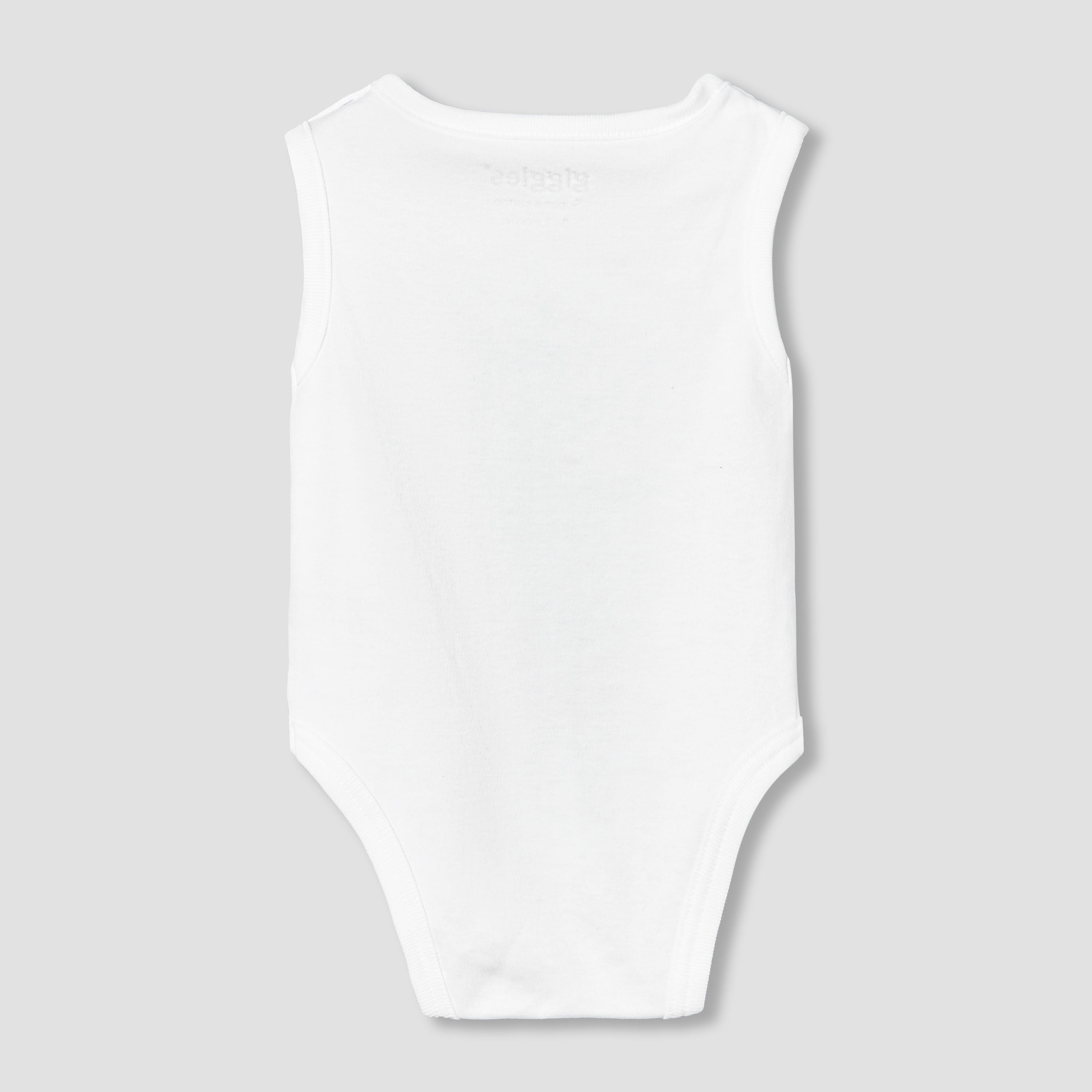 Giggles Round Neck Sleeveless Bodysuit with Snap Button Closure