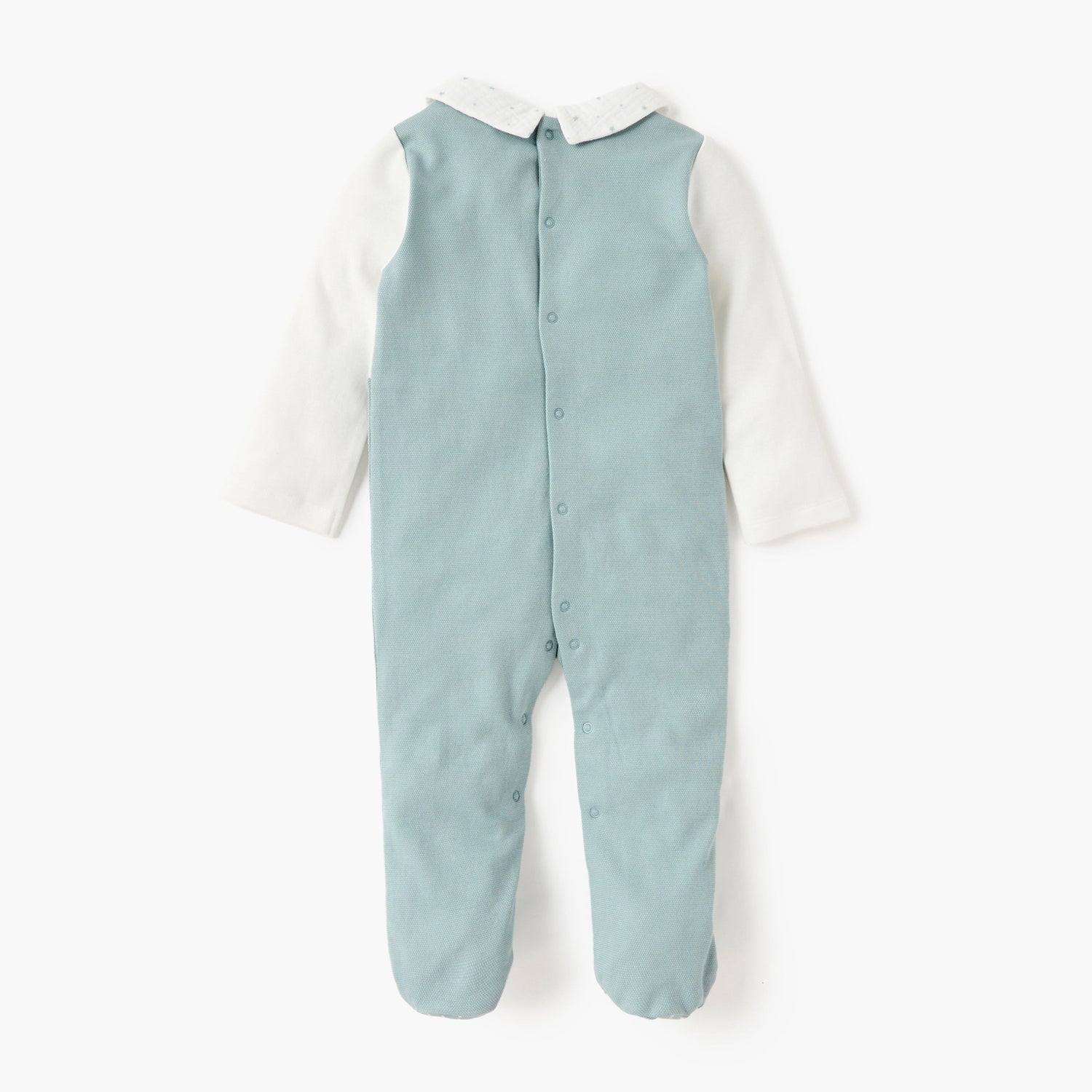 Giggles Colourblock Closed Feet Sleepsuit with Button Closure