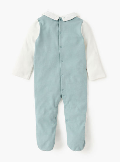 Giggles Colourblock Closed Feet Sleepsuit with Button Closure-baby-boys-clothing-nightwear-sleepsuits-image-2