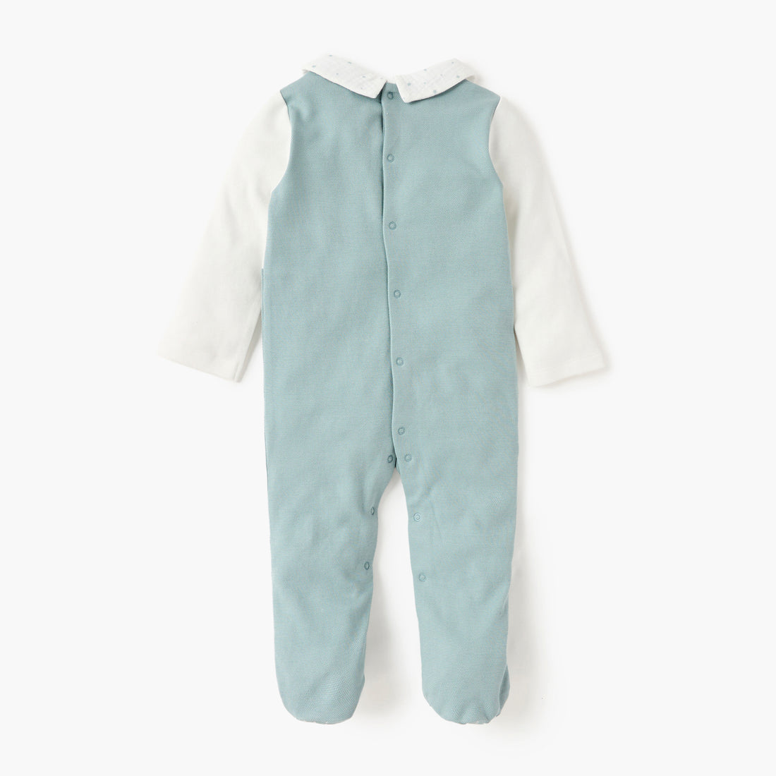 Giggles Colourblock Closed Feet Sleepsuit with Button Closure