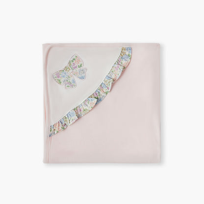 Giggles Bow Applique Receiving Banket - 70x70 cm