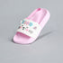 Cat Embossed Slides with Elastic Strap - Pink / 20