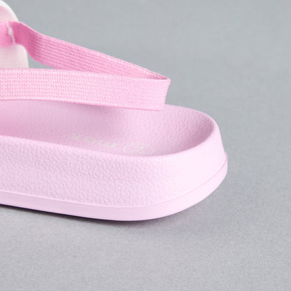Cat Embossed Slides with Elastic Strap