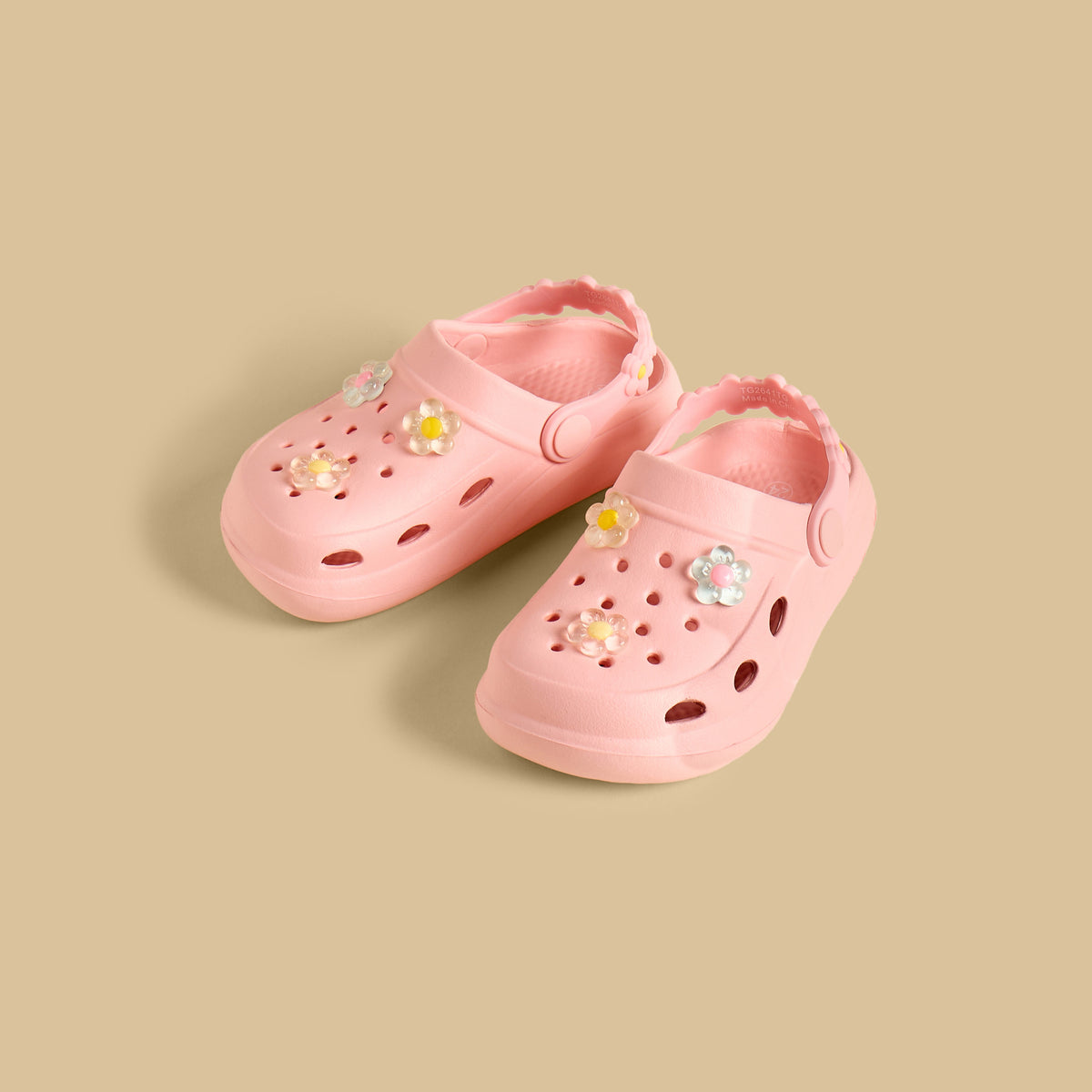 Floral Jibbitz Embellished Clogs with Backstrap