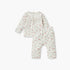 Giggles Floral Print T-shirt and Pyjama Set - Cream / 12-18 mths