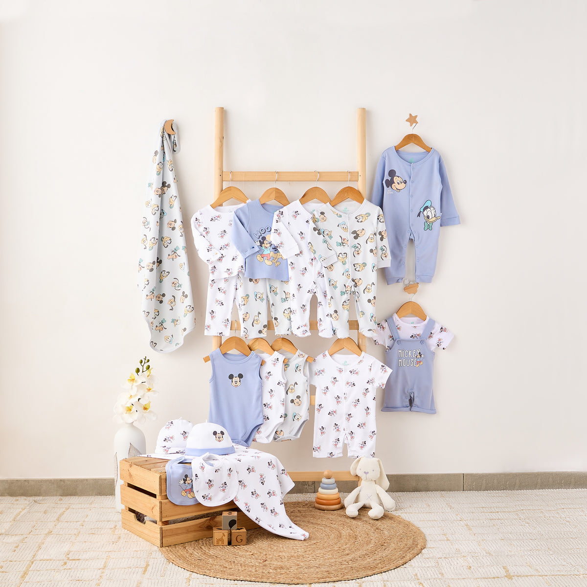 Disney Mickey Mouse and Friends Print Sleepsuit - Set of 2