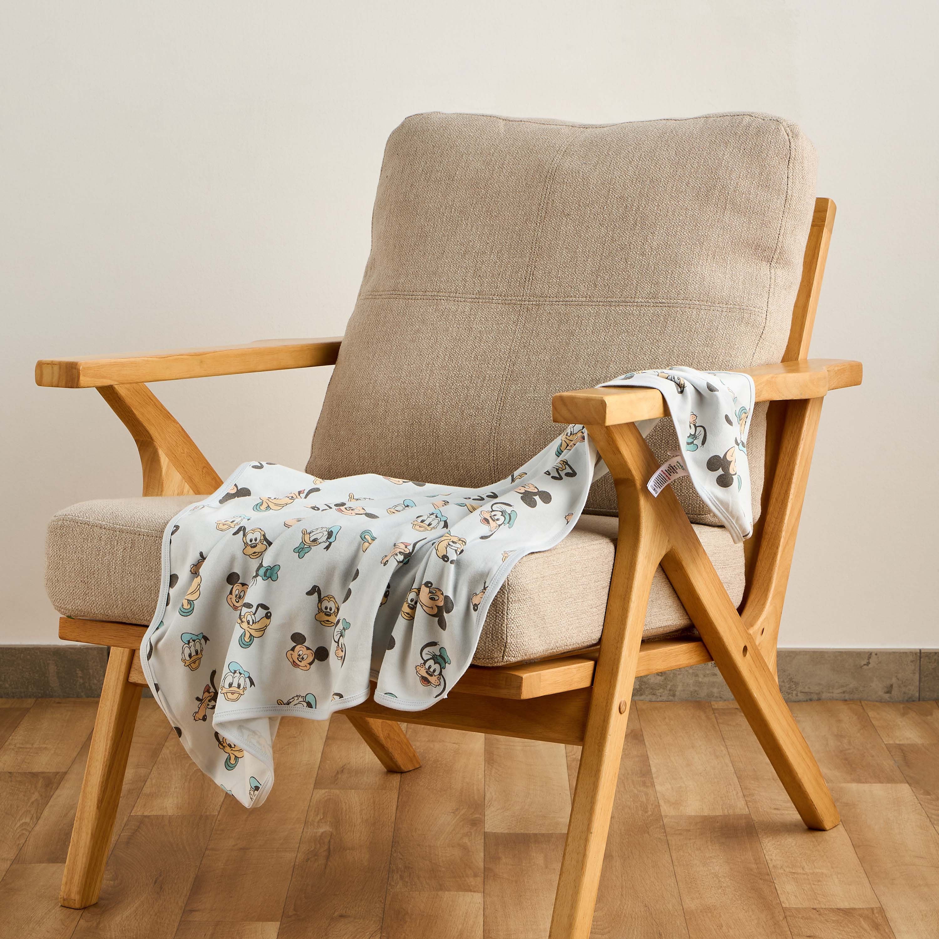 Disney Mickey Mouse Print Receiving Blanket - Set of 2