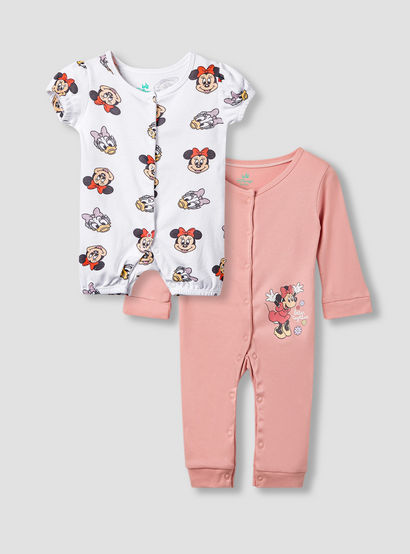 Disney Minnie Mouse and Daisy Duck Print Romper and Sleepsuit-baby-girls-clothing-nightwear-sleepsuits-image-1
