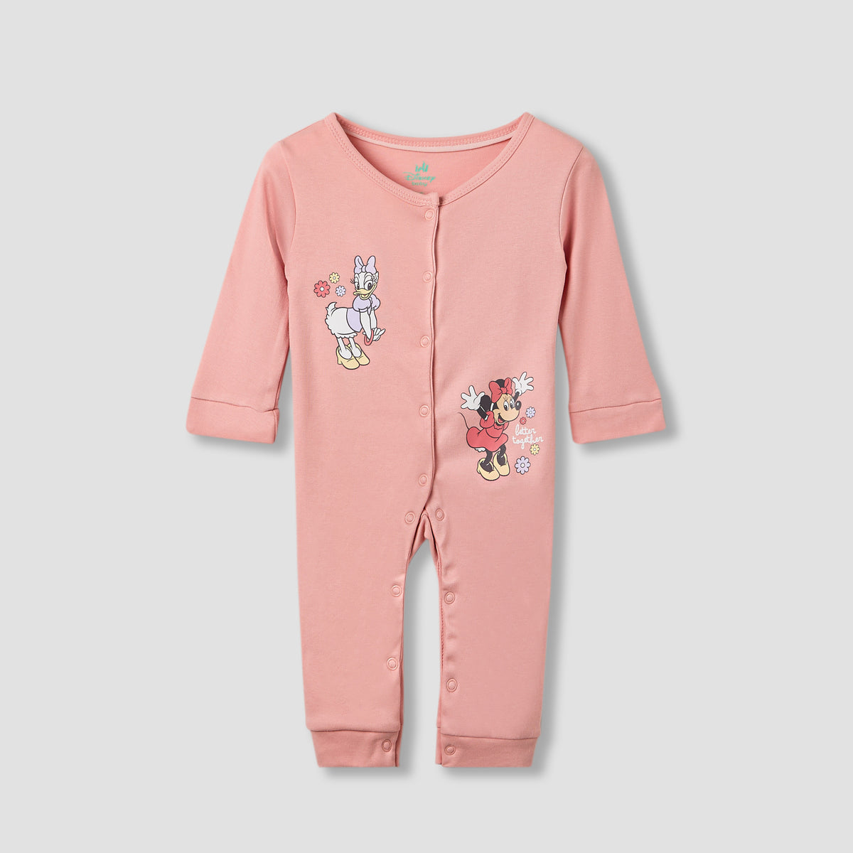 Disney Minnie Mouse and Daisy Duck Print Romper and Sleepsuit